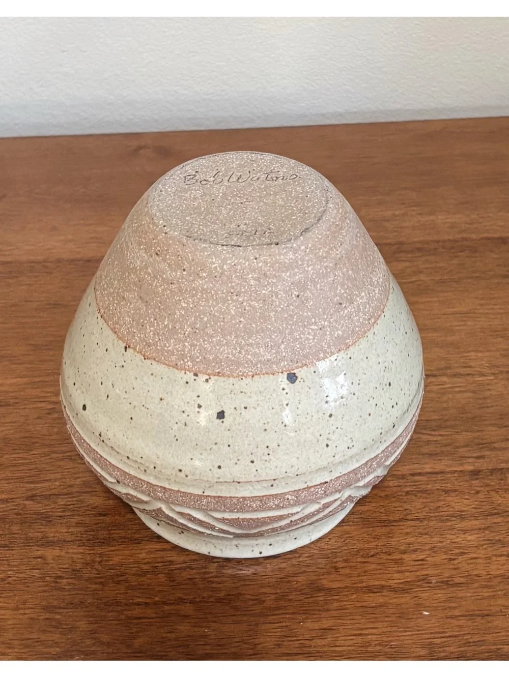 Vintage Southwestern Speckled Glazed Stoneware Studio Pottery Vase 6” Tall